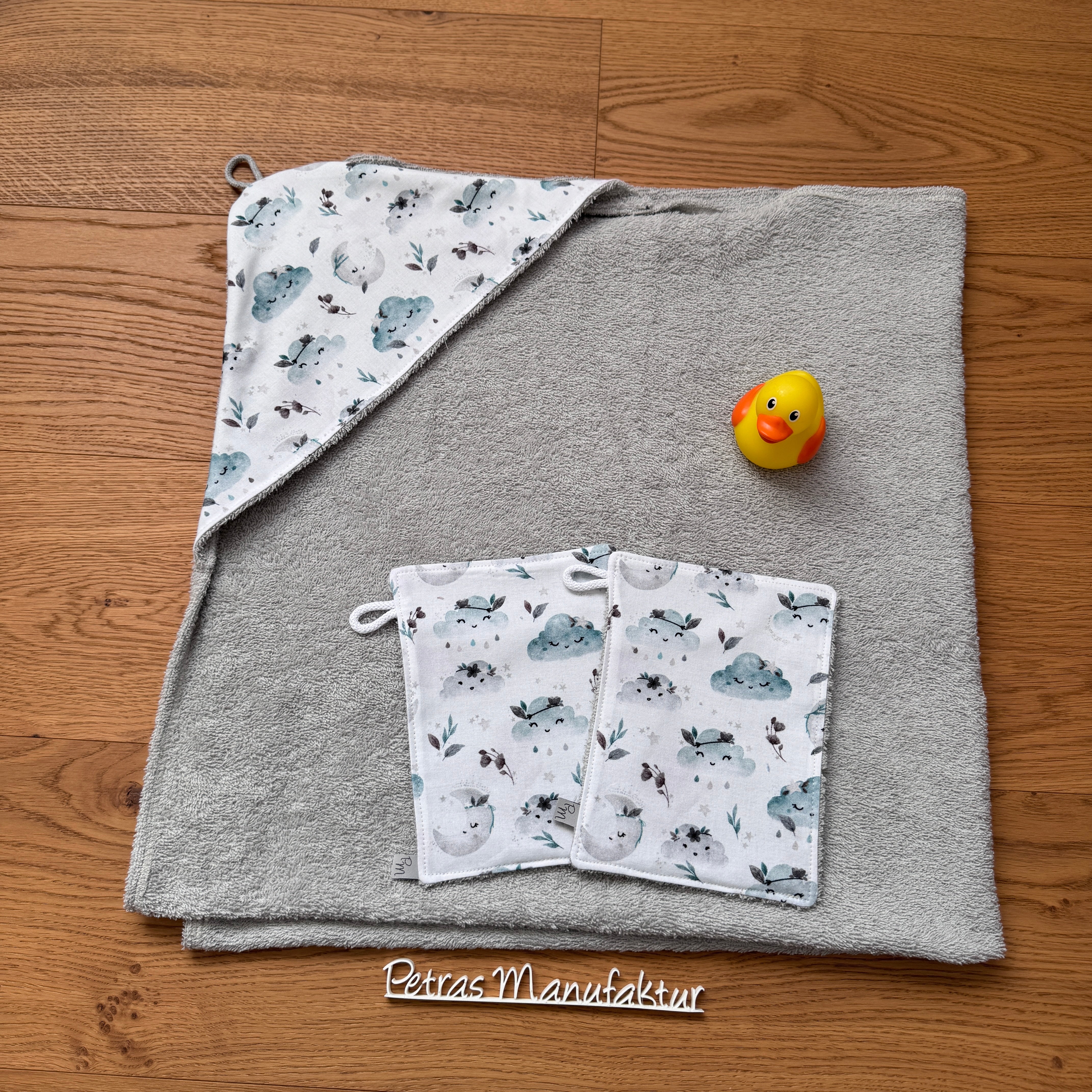 Badetuch-Set „Wolken mint“